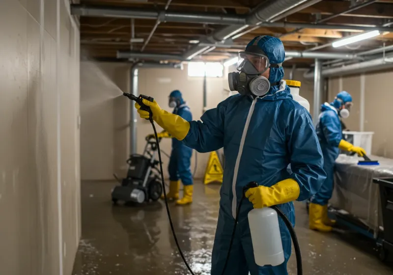 Basement Sanitization and Antimicrobial Treatment process in Ganado, AZ