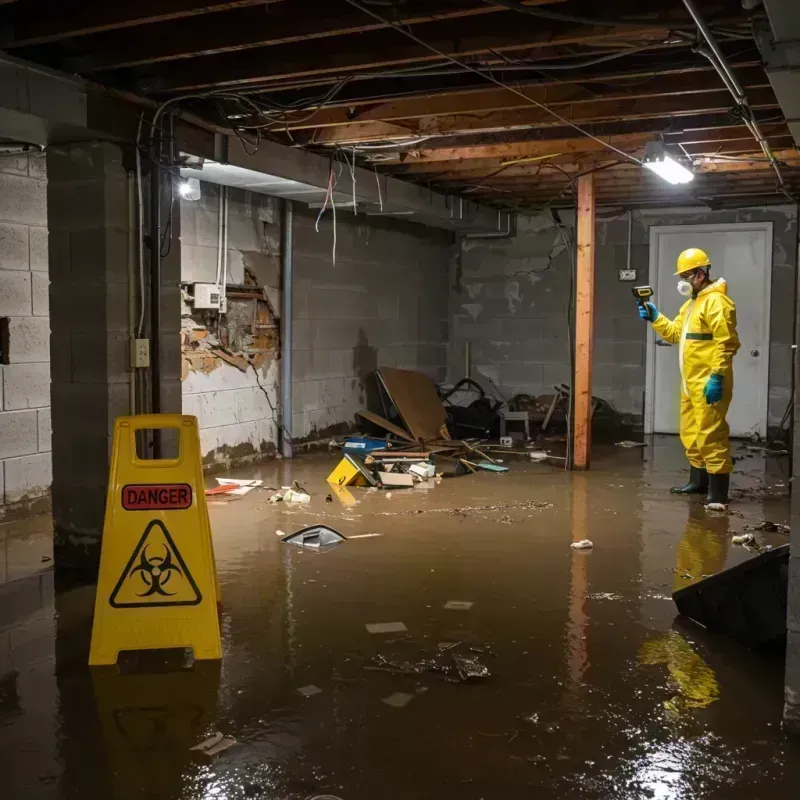 Flooded Basement Electrical Hazard in Ganado, AZ Property